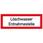 Hinweisschild für die Feuerwehr Löschwasser Entnahmestelle